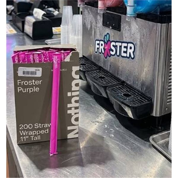 200 Froster Purple Wrapped Straws, 11 Inches Tall