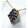 Image 1 : Gold Plated Sterling Silver Natural Tanzanite (0.54ct) with Gold Plated Sterling Silver Chain, W/A $