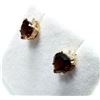 Image 3 : 14KT Yellow Gold Natural Garnet Heart Shape Earrings, W/A $350.00. Garnet is the birthstone for Janu
