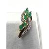 Image 3 : Gold Plated Sterling Silver Natural Emerald (0.82ct) with White Topaz Earrings, W/A $1000.00. Emeral