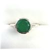 Image 1 : Sterling Silver Natural Emerald Ring, Size 6, Retail $350.00. Emerald is the birthstone for May.