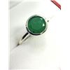 Image 2 : Sterling Silver Natural Emerald Ring, Size 6, Retail $350.00. Emerald is the birthstone for May.
