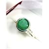 Image 3 : Sterling Silver Natural Emerald Ring, Size 6, Retail $350.00. Emerald is the birthstone for May.