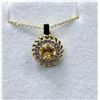 Image 5 : Gold Plated Sterling Silver Natural Citrine (0.50ct) Pendant with Gold Plated Sterling Silver Chain,
