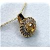 Image 6 : Gold Plated Sterling Silver Natural Citrine (0.50ct) Pendant with Gold Plated Sterling Silver Chain,