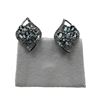 Image 1 : Sterling Silver Natural Tanzanite (0.90ct) with CZ Earrings, W/A $1200.00. Tanzanite is the birthsto