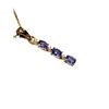 Image 3 : Gold Plated Sterling Silver Natural Tanzanite (0.54ct) and CZ With Gold Plated Sterling Silver Chain