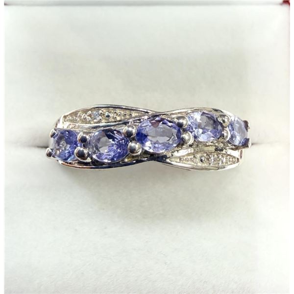 Sterling Silver Natural Tanzanite Ring, Size 7.75, Retail $400.00. Tanzanite is the birthstone for D
