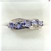 Image 1 : Sterling Silver Natural Tanzanite Ring, Size 7.75, Retail $400.00. Tanzanite is the birthstone for D