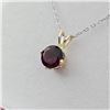 Image 1 : Sterling Silver Natural Garnet Pendant with Sterling Silver Chain, Retail $300.00. Garnet is the bir