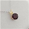 Image 2 : Sterling Silver Natural Garnet Pendant with Sterling Silver Chain, Retail $300.00. Garnet is the bir