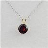 Image 4 : Sterling Silver Natural Garnet Pendant with Sterling Silver Chain, Retail $300.00. Garnet is the bir