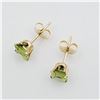 Image 2 : 14KT Yellow Gold Natural Peridot (0.70ct) Earrings, Retail $350.00. Peridot is the birthstone for Au