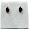 Image 4 : 10KT Yellow Gold Natural Garnet (1.12ct) Earrings, W/A $900.00. Garnet is the birthstone for January