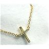 Image 2 : Gold Plated Sterling Silver CZ Cross Shape Pendant and Chain, Retail $300.00.