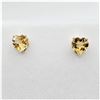 Image 3 : 14KT Yellow Gold Natural Citrine Heart Shape Earrings, Retail $400.00. Citrine is the birthstone for