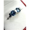 Image 4 : Sterling Silver Natural Blue Topaz Ring, Size 6.25, Retail $400.00. Blue Topaz is the birthstone for