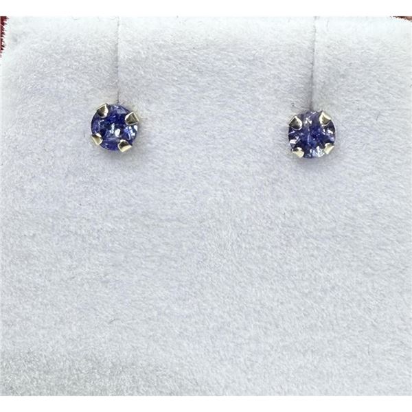 10KT Yellow Gold Natural Tanzanite (0.17ct) Earrings, W/A $650.00. Tanzanite is the birthstone for D