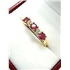 Image 2 : Gold Plated Sterling Silver Natural Enhanced Ruby with CZ Ring, Size 6.5, Retail $400.00.
