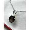Image 2 : Sterling Silver Natural Smokey Quartz Pendant with Sterling Silver Chain, Retail $400.00.