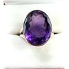 Image 1 : Sterling Silver Natural Amethyst Ring, Size 6, Retail $400.00.