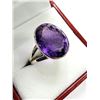 Image 2 : Sterling Silver Natural Amethyst Ring, Size 6, Retail $400.00.
