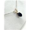 Image 2 : Sterling Silver Natural Blue Sapphire Pendant with Sterling Silver Chain, Retail $400.00. Sapphire i