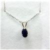 Image 3 : Sterling Silver Natural Blue Sapphire Pendant with Sterling Silver Chain, Retail $400.00. Sapphire i