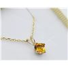 Image 1 : 14KT Yellow Gold Natural Citrine Pendant with Sterling Silver Chain, Retail $350.00. Citrine is the 
