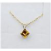 Image 2 : 14KT Yellow Gold Natural Citrine Pendant with Sterling Silver Chain, Retail $350.00. Citrine is the 