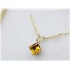 Image 3 : 14KT Yellow Gold Natural Citrine Pendant with Sterling Silver Chain, Retail $350.00. Citrine is the 