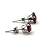 Image 1 : 14KT White Gold Natural Garnet Stud Earrings, Retail $300.00. Garnet is the birthstone for January.