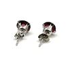 Image 2 : 14KT White Gold Natural Garnet Stud Earrings, Retail $300.00. Garnet is the birthstone for January.