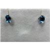 Image 1 : 10KT White Gold Natural Blue Topaz Earrings, Retail $450.00. Blue Topaz is the birthstone for Novemb