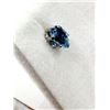 Image 3 : 10KT White Gold Natural Blue Topaz Earrings, Retail $450.00. Blue Topaz is the birthstone for Novemb