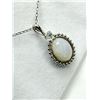 Image 3 : Sterling Silver Natural Opal Pendant with Sterling Silver Chain, Retail $300.00. Opal is the birthst