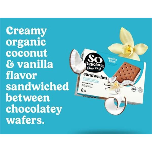 So Delicious Coconut Vanilla Sandwiches 6x544ml