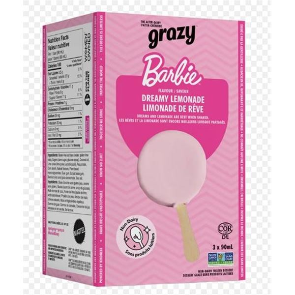 Grazy Barbie Dreamy Lemonade Frozen Bars 8x288g
