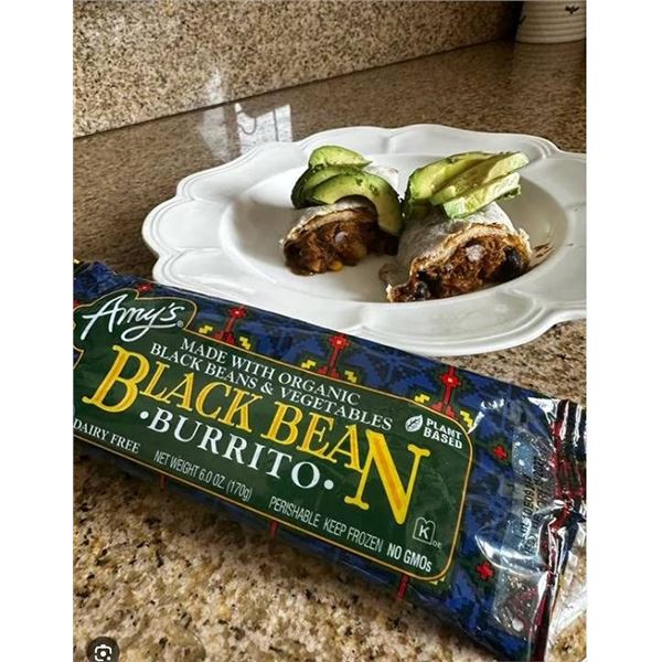 Amy's Organic Black Bean Burrito, 12x170g