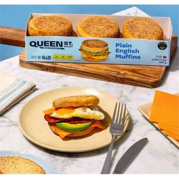 Queen St. Bakery Plain English Muffins 6 x 480g