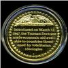 Image 2 : .75oz Franklin Mint PR70 DCAM 24k plated Sterling Silver Round History of the American Presidency H.