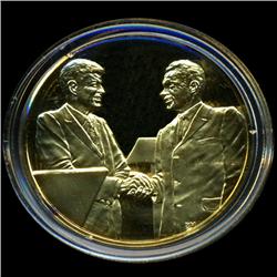 .75oz Franklin Mint PR70 DCAM 24k plated Sterling Silver Round History of the American Presidency R.