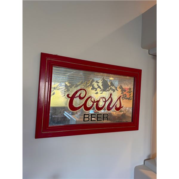 Coors while hanging 27 1/2" x 17 1/2"