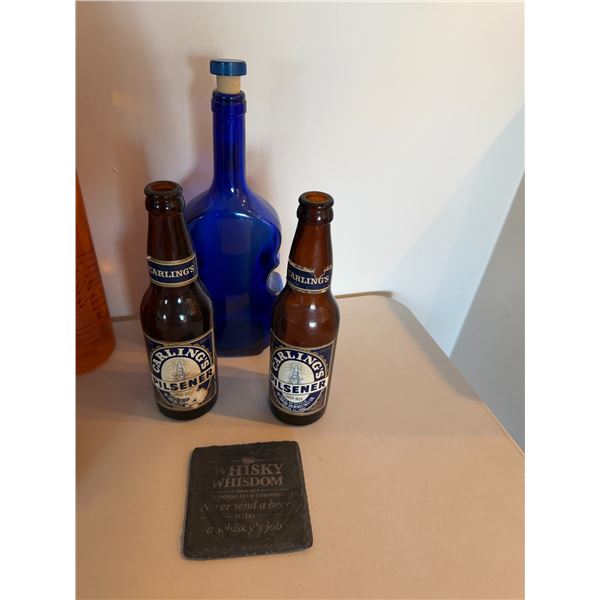 Pilsner bottle bottles and other with Coaster