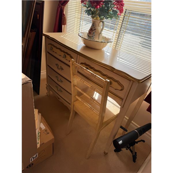 Desk with chair desk measures 44" x 16" x 32" tall