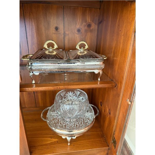 Serving dishes and Crystal bowl
