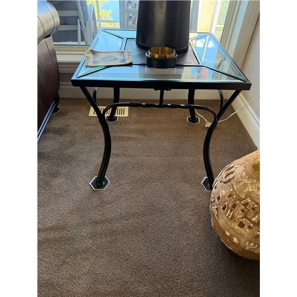 Glass side tables 24" x 24" x 22 1/2" tall