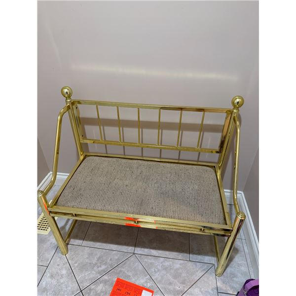 Bench measures 37 1/2" x 18 1/2" 17 inches two seat