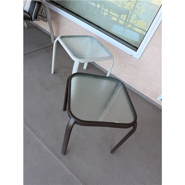 Two patio side tables