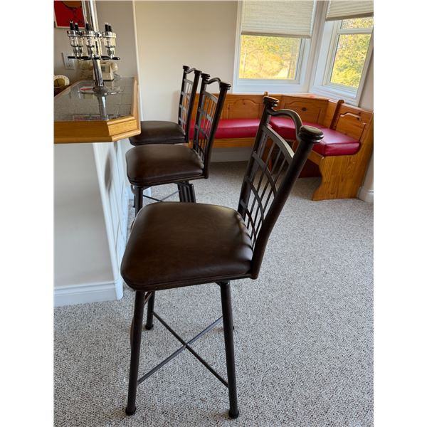 3 swivel barstools 31 inches two seat
